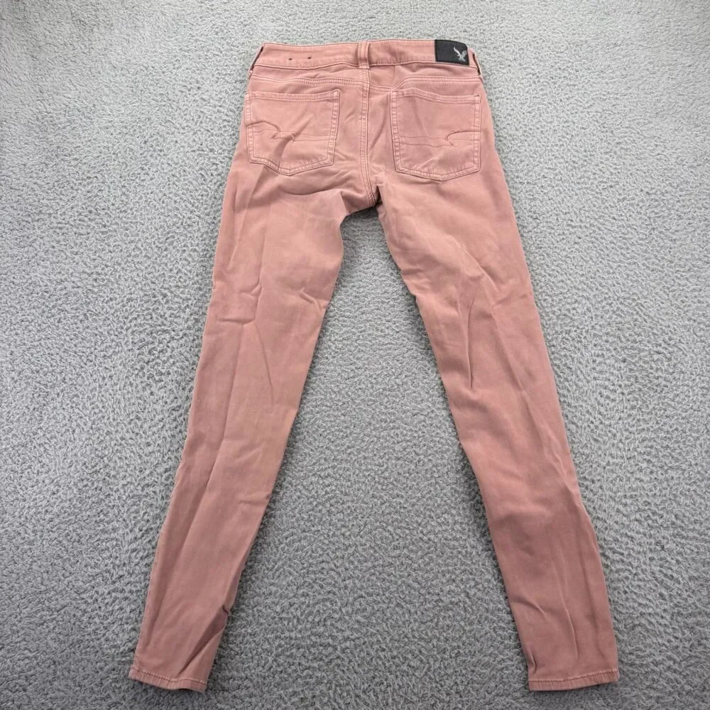 American Eagle 360 Super Stretch Jegging Mauve Pink Skinny Jeans Womens 2 Reg